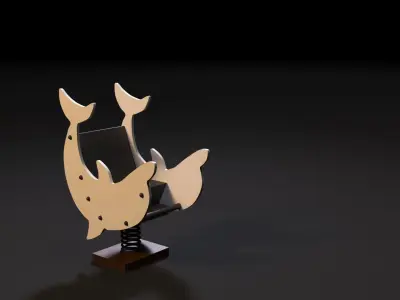 Attraction Dolphin 3D model