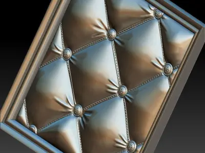 Upholstered with picture frame for CNC 3D Router 3D print model