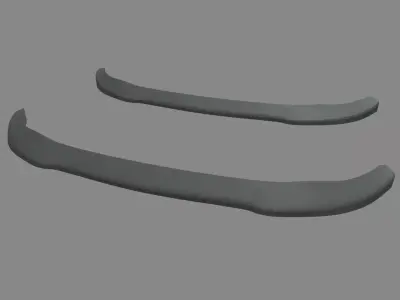 Front Bumper Lip Car 02 Low-poly 3D model
