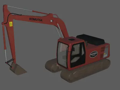 Diggers honda excavator Low-poly 3D model