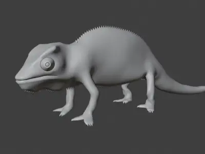 Chameleon Low-poly 3D model
