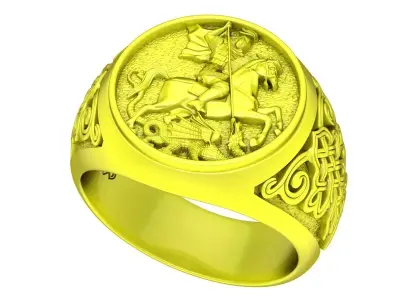 A5391 Roman Empire Men Ring 3D Model 3D print model