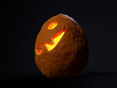 halloween pumpkin Low-poly 3D model