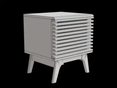 Walnut 22 Tall End Table Low-poly 3D model