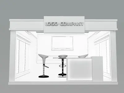 Booth Exhibition Stand a405a  3D model