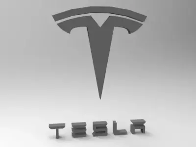 Tesla Logo Low-poly 3D model