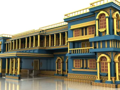 indian palace exterior 3D model