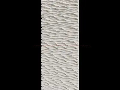 3D model Partition wavy wall panel 3D model