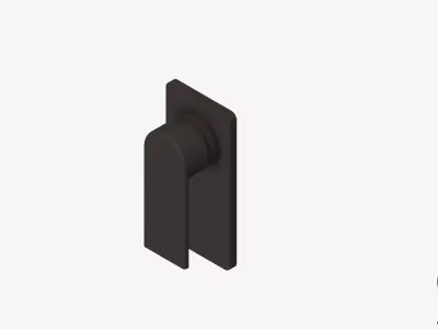 Wall Mixer Tap - Luxury - Green Low-poly 3D model
