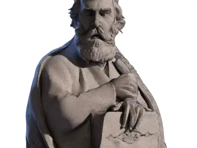 Khayyam Bust set 770 Low-poly 3D model