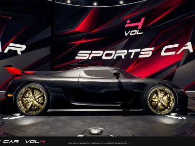 Sportscar VOL 4 Low-poly 3D model