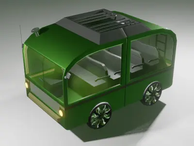 Cartoon Bus Free 3D model