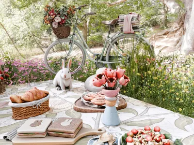 Spring Picnic Blender Scene 3D model