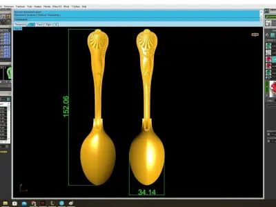 Luxury Decorative Spoon 3D Model  3946 3D print model