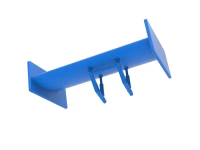 Wing of Supermodified front engine race car Scale 1 to 25 3D print model
