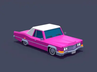 Cadillac Coupe deVille Low-poly 3D model