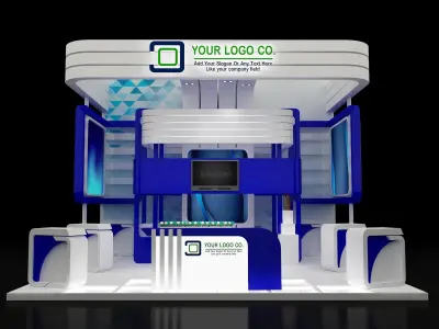 Booth Exhibition Stand a141 3D model