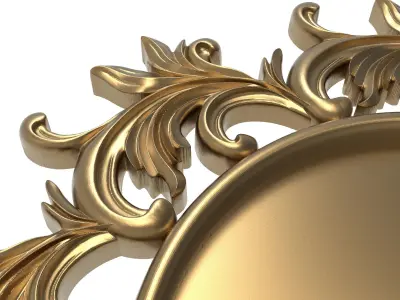 carved frame 3D model 4