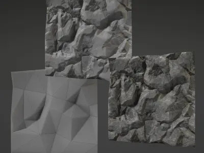 Rocks rock texture Free low-poly 3D model