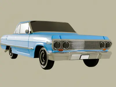 Muscle Car Based on Chevy Impala 3D model
