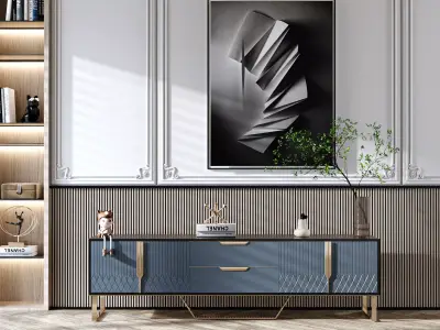 TV Luxury Modern Cabinet 3D model