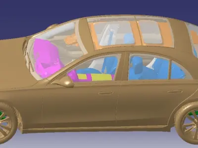 Mercedes BENZ S-Class 400d 4MATIC 2021 Vehicle 3d scan model 3D model