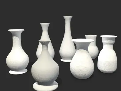 Earthenware Pottery Amphoras and Jugs 3D Model Collection