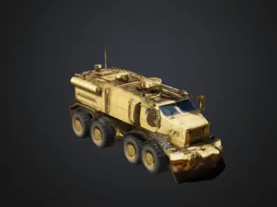Post-Apocalyptic Vehicle The Sandstorm Juggernaut 3D model