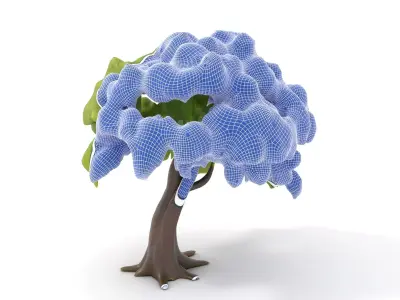 Lush Green Oak model pack Low-poly 3D model