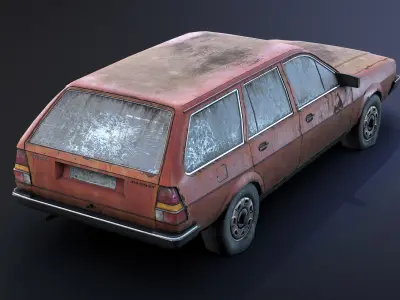 Volkswagen Passat Rusty Low-poly 3D model
