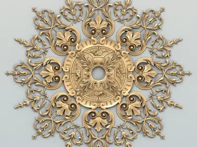 Round rosette 043 3D model
