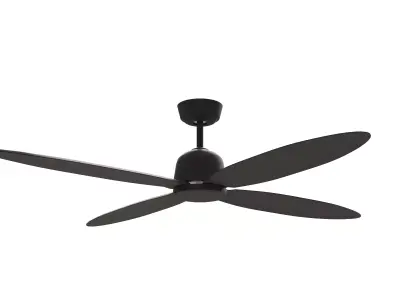 Evolution 52 Dc Motor Ceiling Fan Black Low-poly 3D model