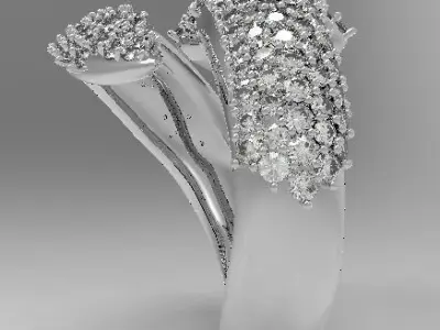 Fox ring pave 3D model