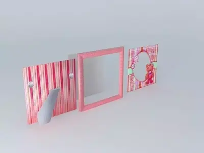 Picture Frame Bespoke For a Baby Girl  Child Free 3D model