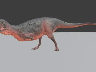 Majungasaurus dinosaur Low-poly 3D model