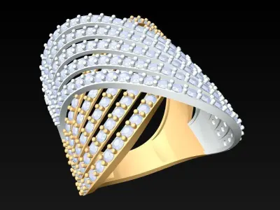 Diamond Ring - Womens Rings - N3895 3D print model
