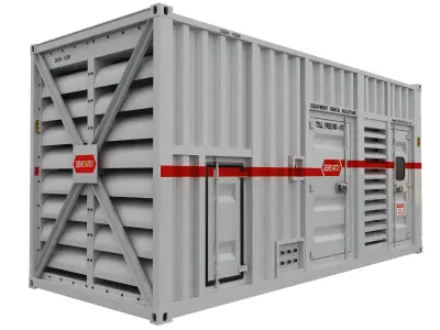 Generator containerized power plant 3D model