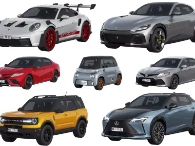 HQ cars collection 26 3D Model Pack