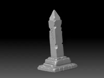Ancient Stone Monolith - 3D Print Model 3D print model