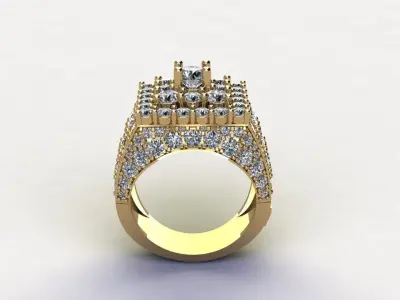 Popular Asia model man ring with cad file 3dm R9 3D model