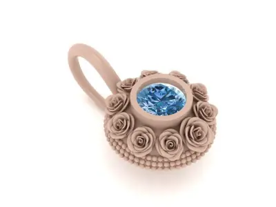 Rose earring   439 3D print model