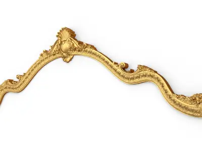 Classic Carved Bed 3D model 11 3D model