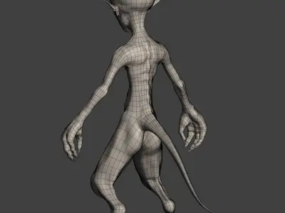 HomoRattus alien 3D model