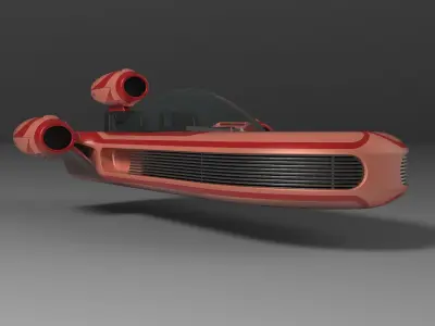 Landspeeder X-34 from movie Star Wars 3D model