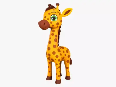 Cartoon Giraffe 3D model