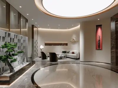 reception lobby 3D model