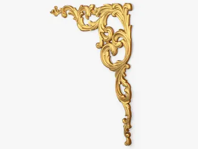 Classic decor ornament corner 106  3D model