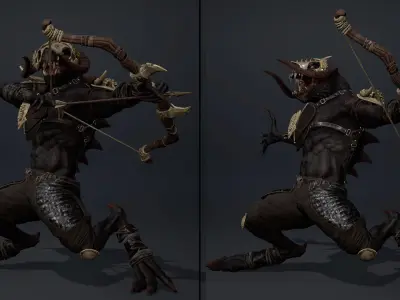 Archer Archer Arm1 Brutal Low-poly 3D model