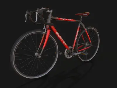 Bicycle road bike Low-poly 3D model