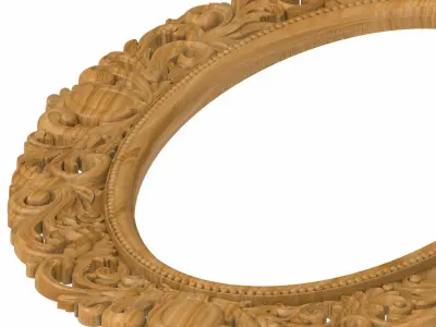 Carved picture frame STL 3D model